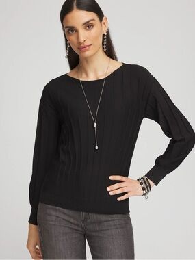 Pleated Long Sleeve Sweater